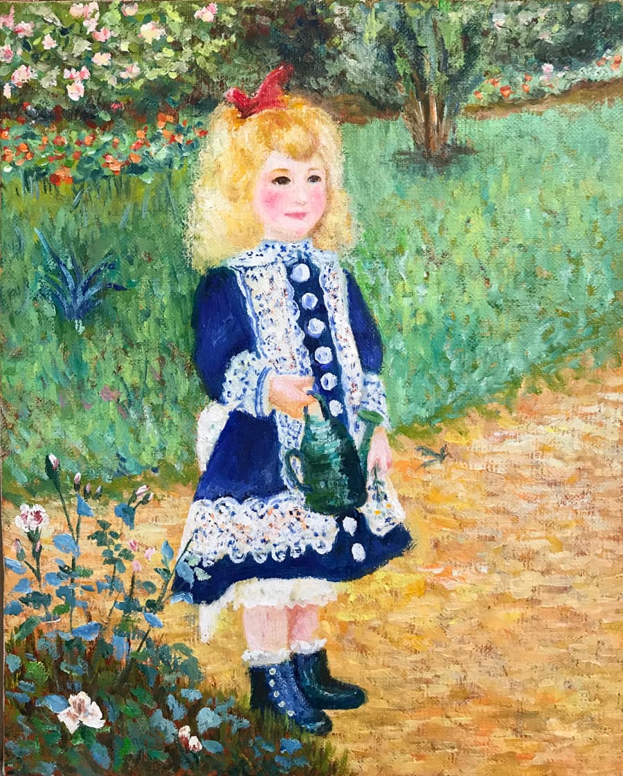 じょうろを持つ少女(模写)