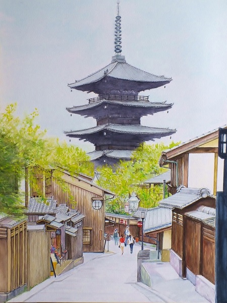 京都 八坂法観寺の夏