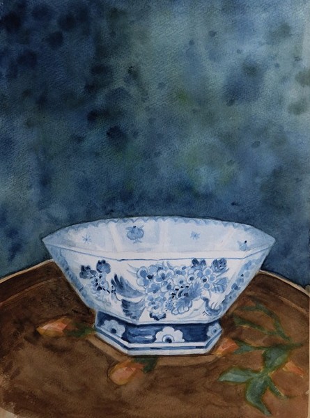 藍染の陶器