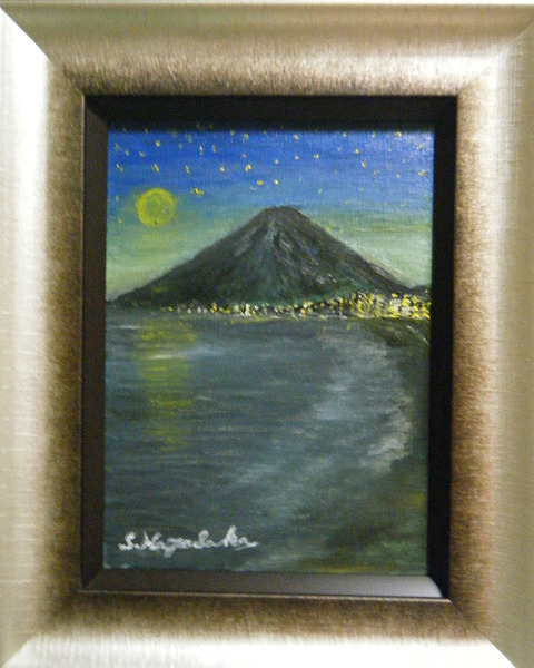 夜空に富士山