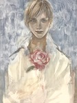 少年と花
