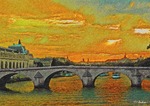 パリ・ロワイヤル橋の夕焼け (1/5)