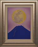 満月と夜の富士山