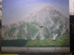 大正池朝霧
