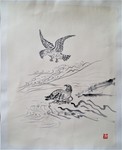 鳥獣人物戯画 鷹