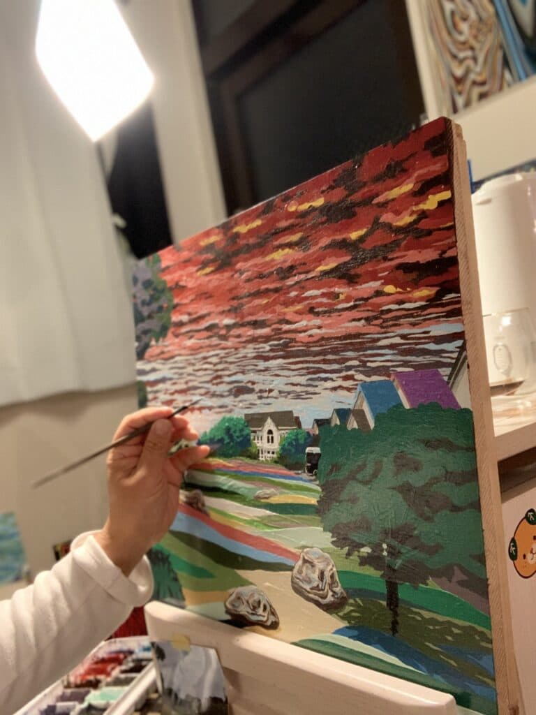 漫画から壁画、そして木板へ｜自身で決めた制約から始まる自由な表現への挑戦