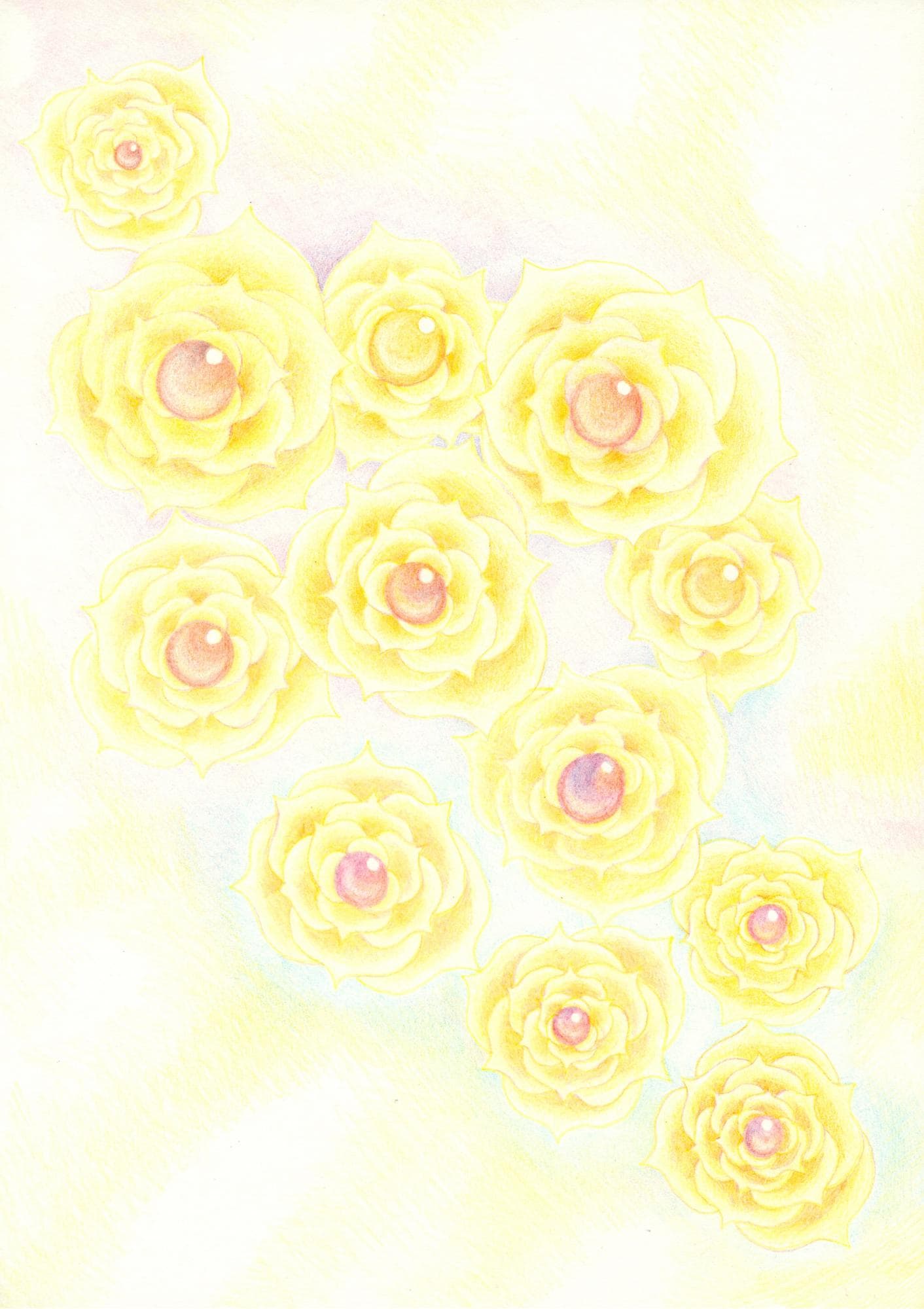 黄色い造花