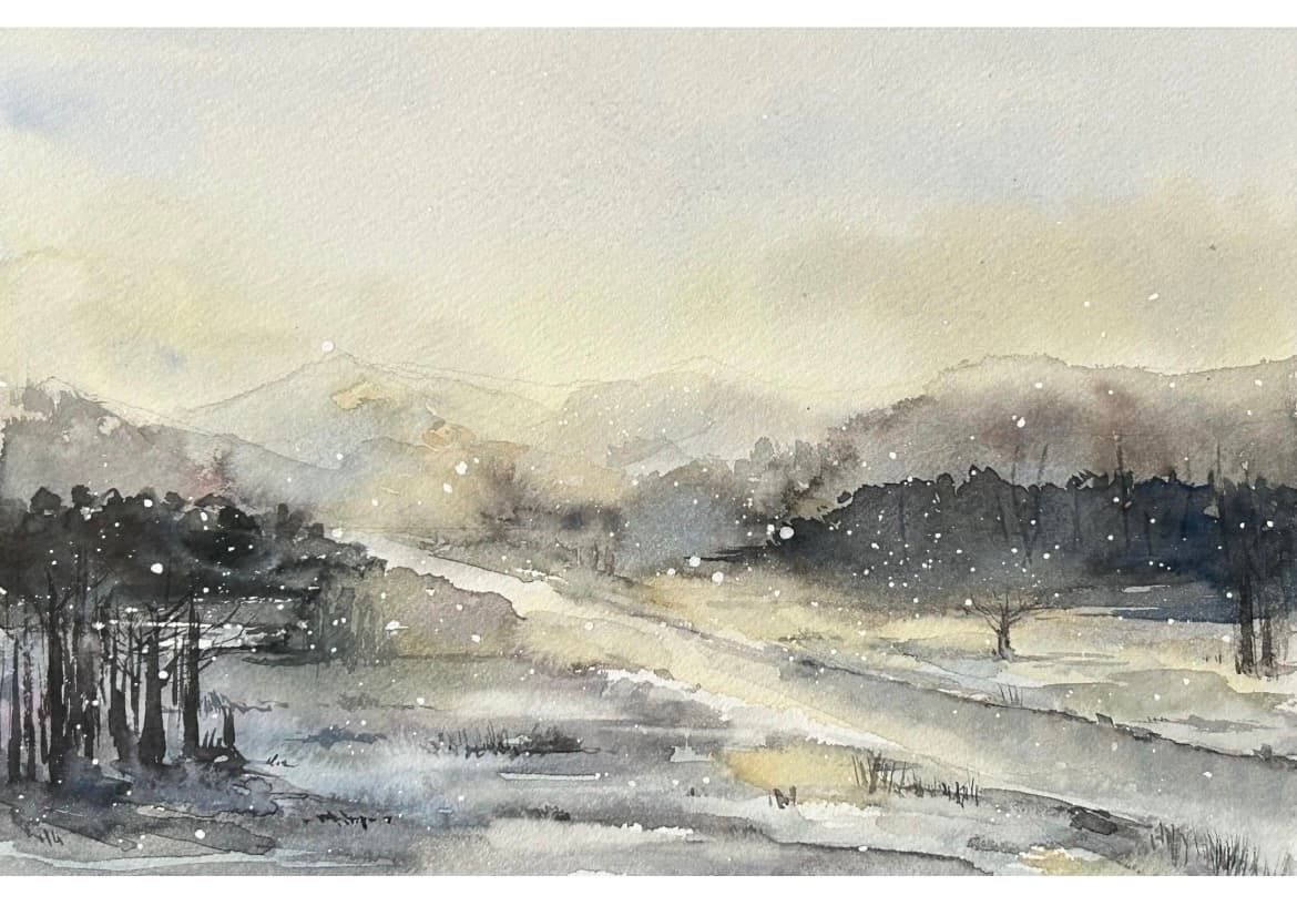 snowing