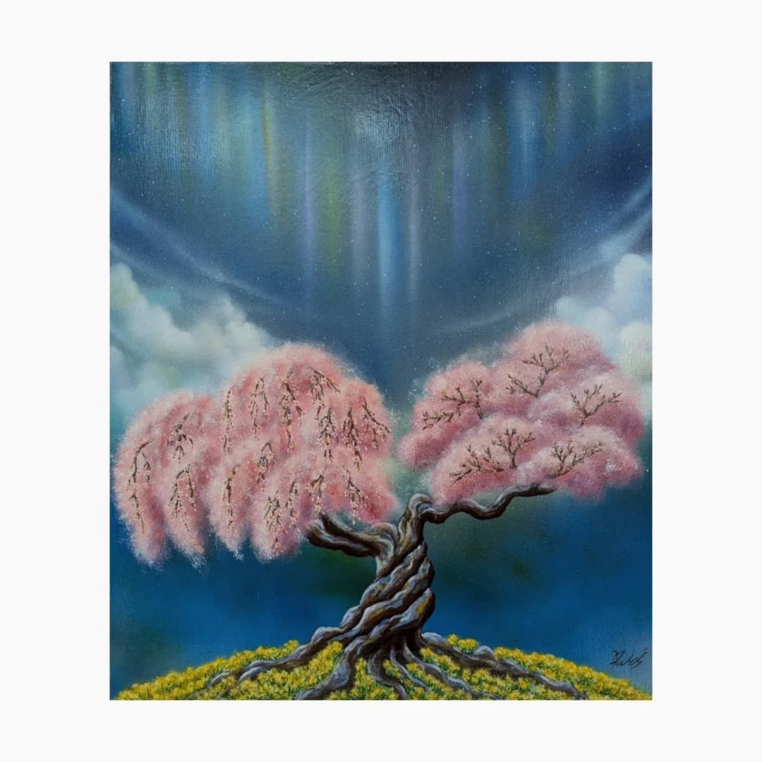 2種桜と菜の花の丘