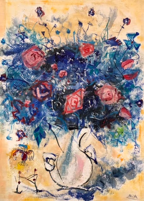 5本の薔薇の花束