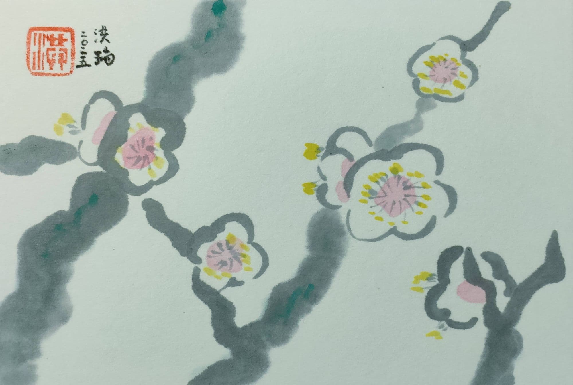 白梅図