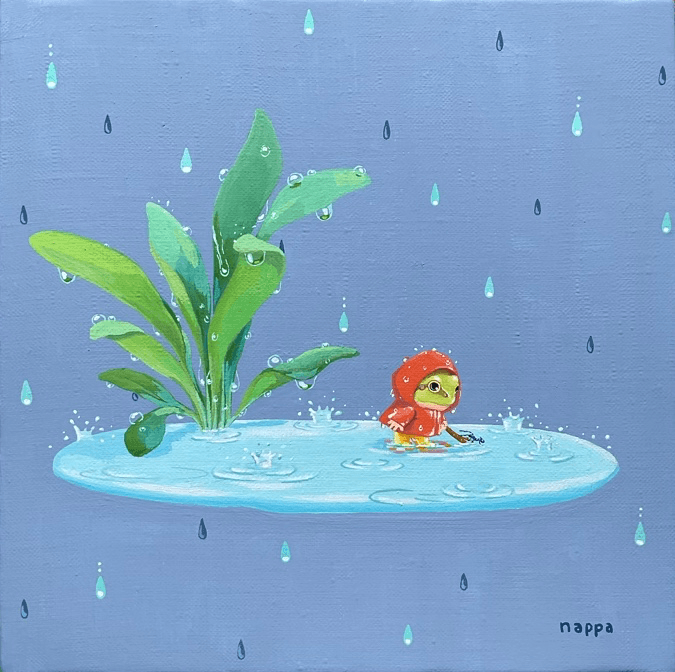 雨がぽたぽた