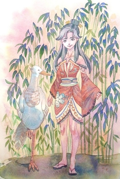 笹と鳥と