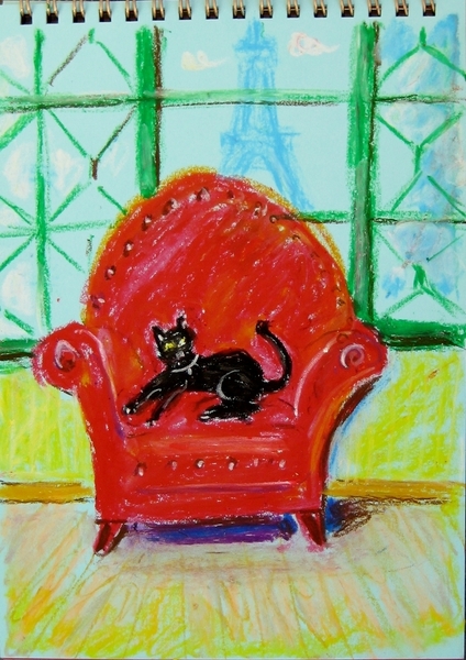 紅い月を見上げる黒猫 | かにゃんクリエイト ｜インテリア絵画 アートの専門通販 thisisgallery（ディスイズギャラリー）