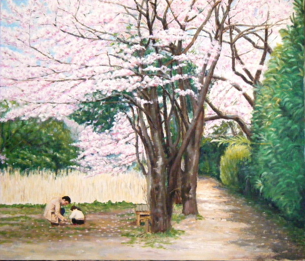 桜の木の下で
