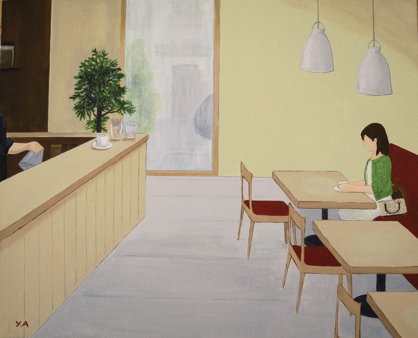 室内風景画 約束 女 ユウコ A Art Meter