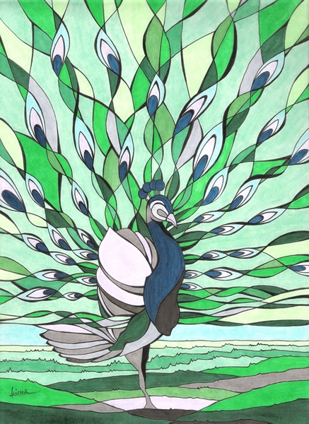 イラスト画 クジャク Kiona Art Meter イラスト画 クジャク Kiona Art Meter