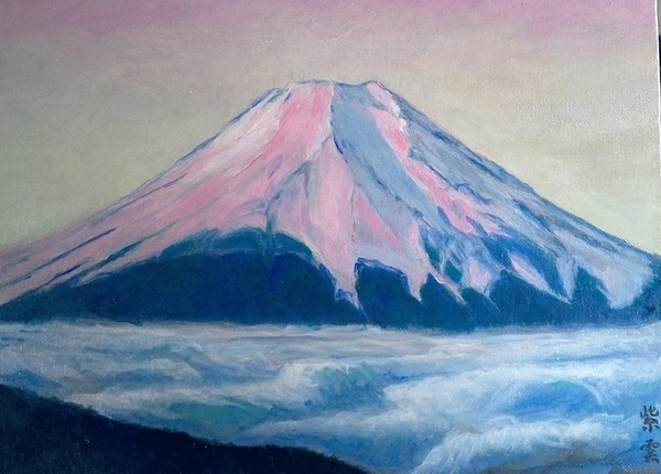 紅空の富士山