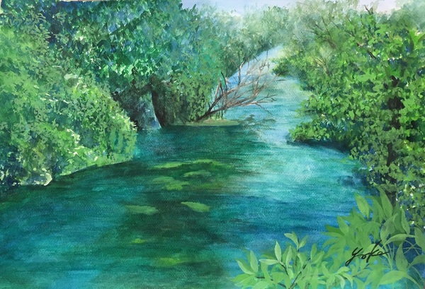 風景画 川の流れ 陽子 Art Meter 風景画 川の流れ 陽子 Art Meter