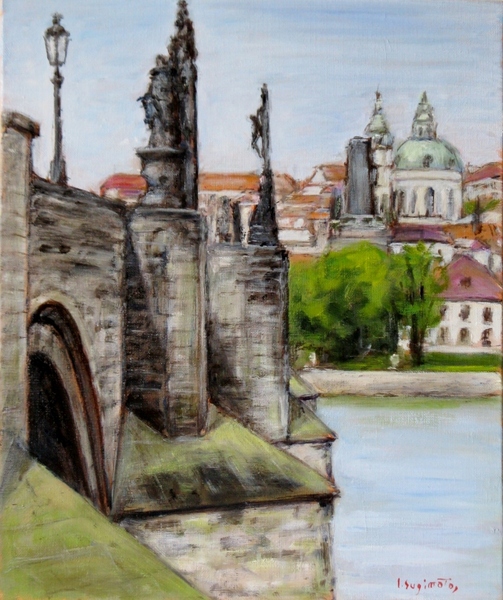 チェコ・カレル橋」 by 杉本 勇｜アート・絵画の販売(通販)サイト Artmeter - 国内最大級のインディーズアート専門マーケットプレイス
