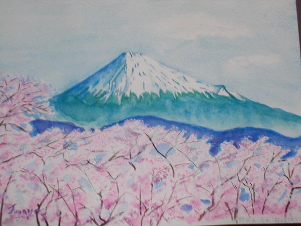 桜と富士山