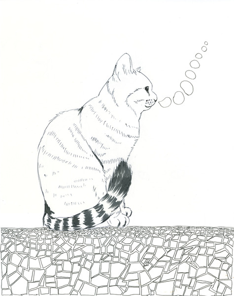 イラスト画 ネコの横顔 ミカエ Art Meter