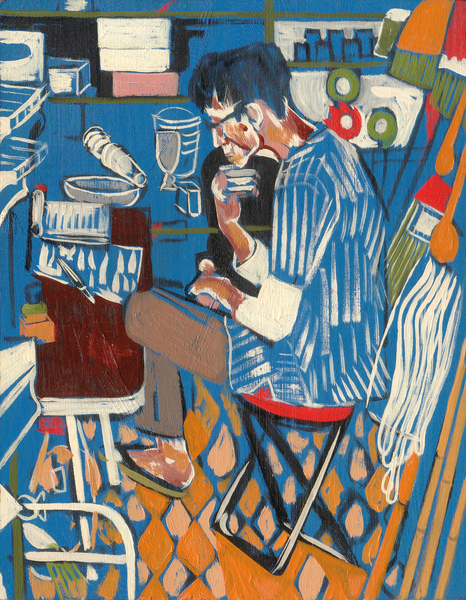 考える人」 by 林耕平/コウヘイ画伯｜Artmeter｜暮らしを彩るアートが