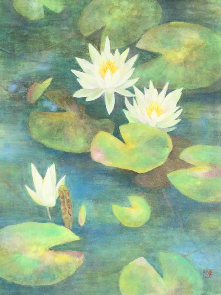 睡蓮」 by 陽慈音(はるじおん)｜Artmeter｜暮らしを彩るアートが
