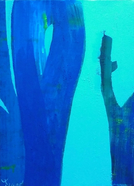 With blue.