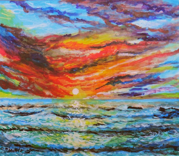 燃える空」 by ToshiJapon｜Artmeter｜暮らしを彩るアートが、きっと