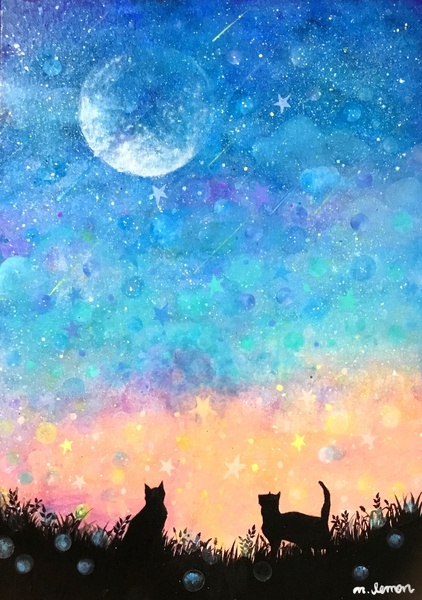 朝月夜」 by 三日月レモン｜Artmeter｜暮らしを彩るアートが、きっと