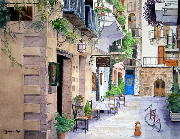 路地の風景(ギリシャ?)」 by YOSHIHARU｜Artmeter｜暮らしを彩る