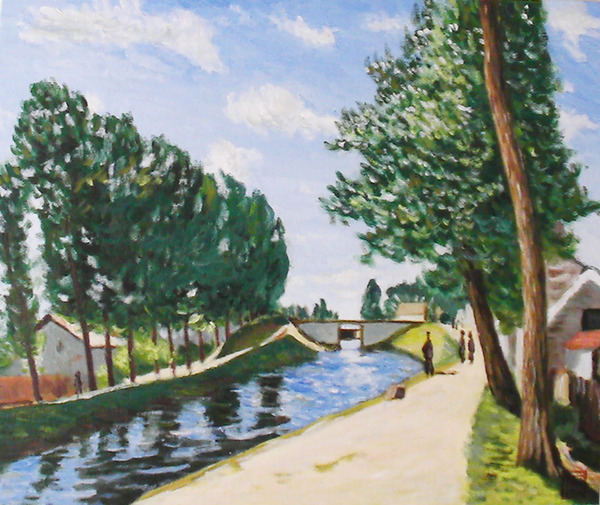 模写:シスレー-モレのロワン運河
