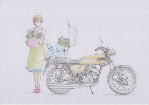 イラスト画 Flower Shop 白石 優 Art Meter