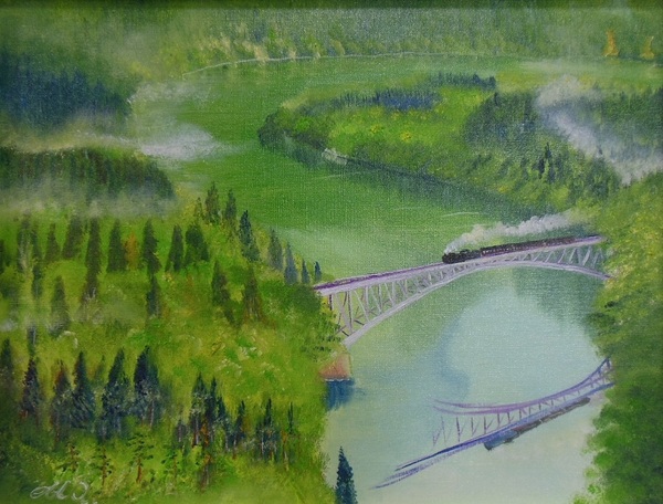 Cool画 只見線第一鉄橋sl走る 渡辺 正重 Art Meter Cool画 只見線第一鉄橋sl走る 渡辺 正重 Art Meter