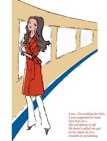 waiting for him