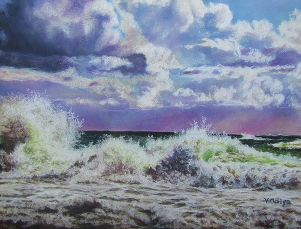 保障できる パステル画 波しぶき 絵画 タペストリー Www Tengslatorg Hi Is