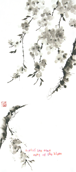植物画 桜 水墨画 志村一隆 Art Meter 植物画 桜 水墨画 志村一隆 Art Meter