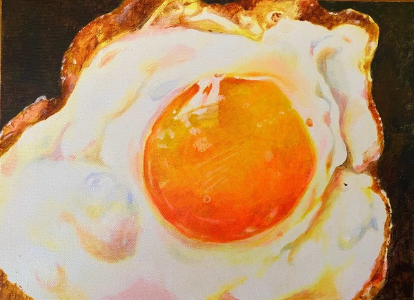 卵4(目玉焼き)」 by はまうらあつこ｜Artmeter｜暮らしを彩るアートが