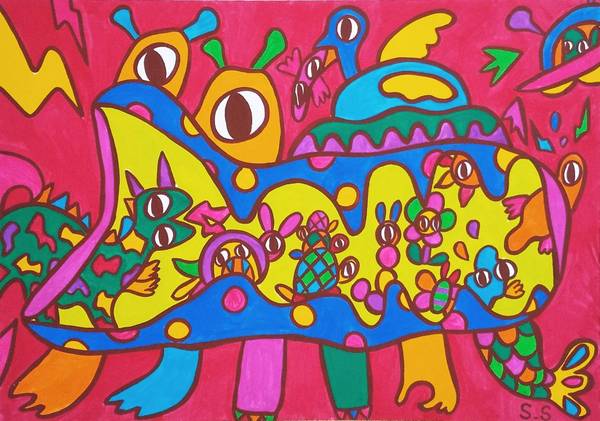 空想 幻想画 何でも食べるモンスター Seeraseira Art Meter 空想 幻想画 何でも食べるモンスター Seeraseira Art Meter