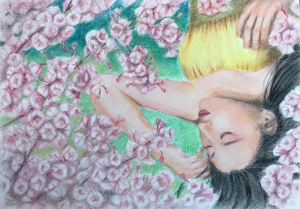 植物画 はなかいどう 美女の眠り 武 輝 Art Meter