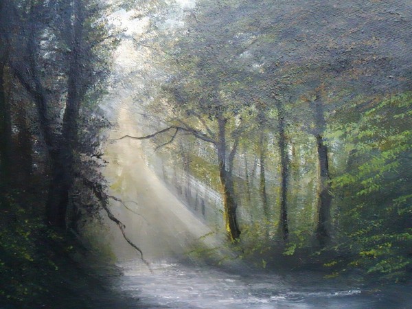 空想 幻想画 木漏れ日 秋 紫 香 Art Meter
