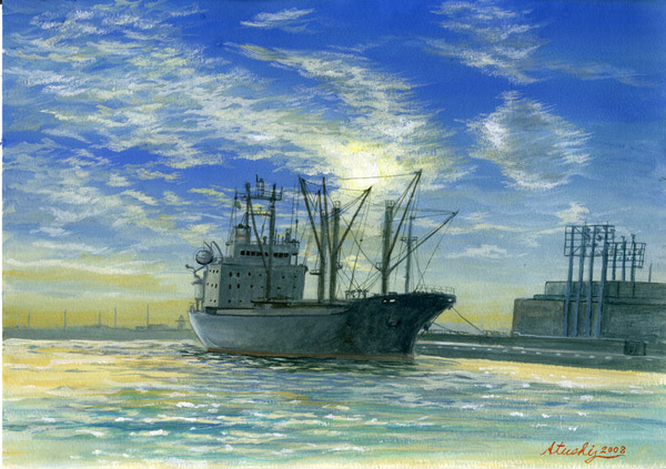 清水港の風景その6」 by 鹿村敦｜Artmeter｜暮らしを彩るアート
