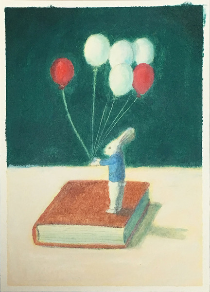 うさぎと風船」 by summer7｜Artmeter｜暮らしを彩るアートが、きっと