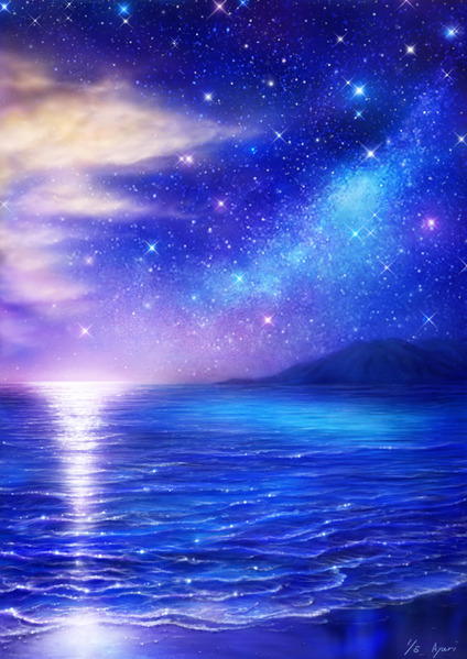 空想 幻想画 さざなみ 4 5 Saria Art Meter