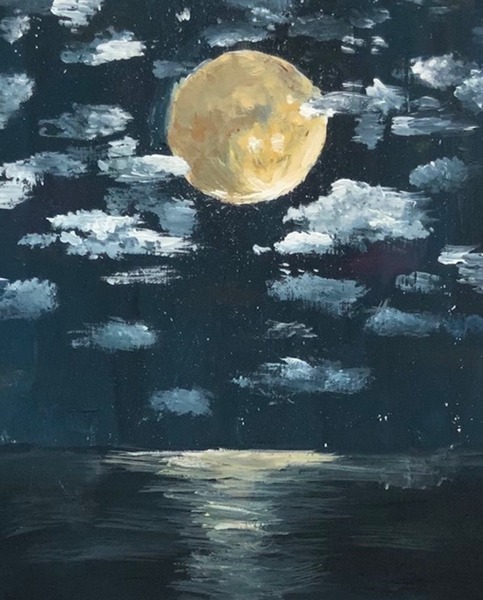 月と雲」 by 米津最終日｜Artmeter｜暮らしを彩るアートが