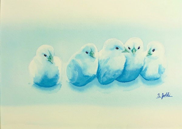 Cute画 青いひよこ わいえす Art Meter