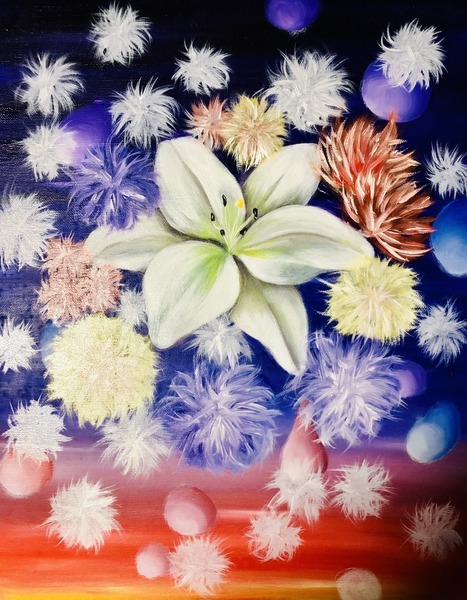 百合」 by 五十嵐葵｜Artmeter｜暮らしを彩るアートが、きっと見つかる