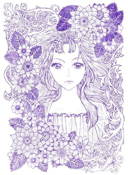 イラスト画 花乙女01 風船かずら Art Meter イラスト画 花乙女01 風船かずら Art Meter