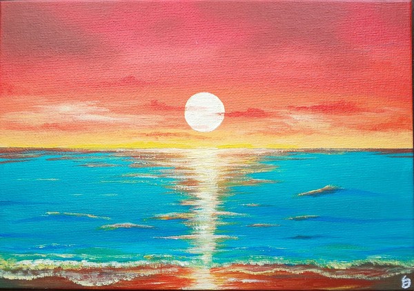 空想 幻想画 たそがれの海 白薔薇 Art Meter 空想 幻想画 たそがれの海 白薔薇 Art Meter